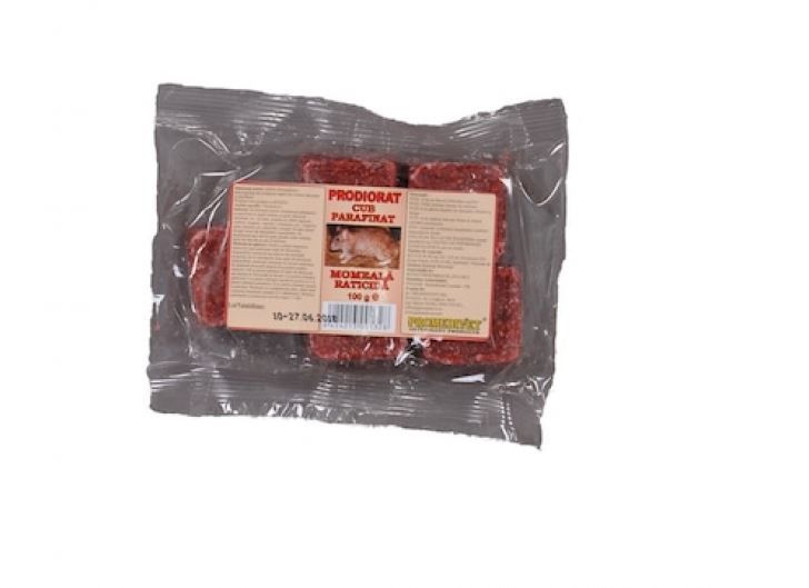 Momeala raticida  cub parafinat Prodiorat (100 g), Promedivet