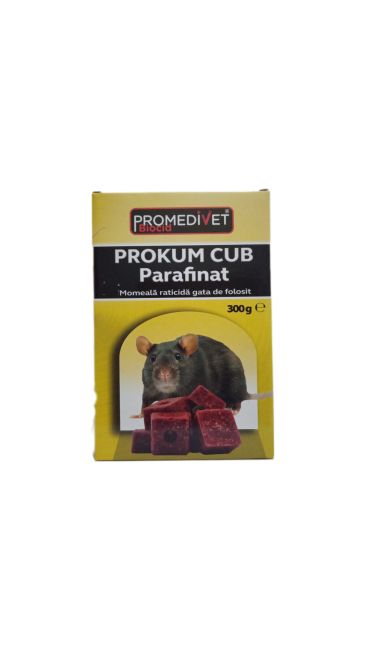 Momeala raticida cub parafinat Prokum (300 g), Promedivet