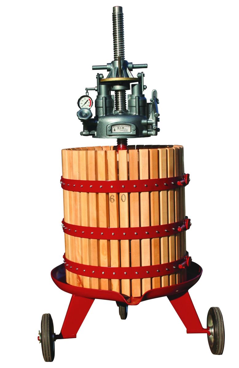 Presa de struguri manuala si sistem hidraulic T50 / A-50 / 125 kg/transa, BCM Snc
