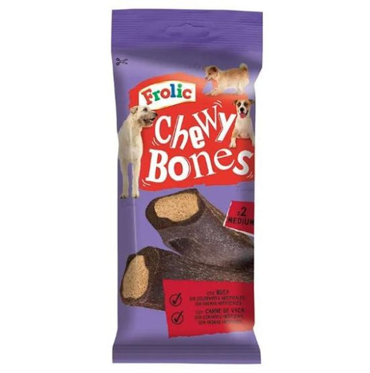 Recompense Chewy Bones pentru caini adulti -vita 2 buc (70 g), Frolic