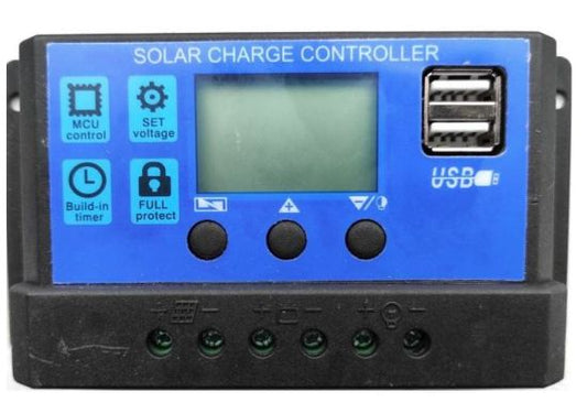 Regulator cu 2 intrari USB incarcare panou solar 10 A, Kerbl