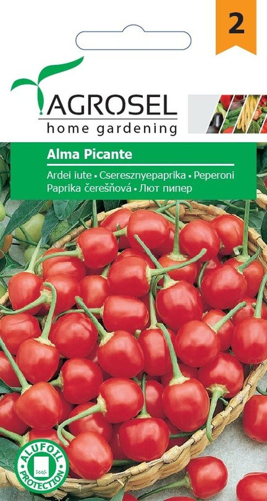 Seminte ardei iute rotund Alma Picante (2.000 seminte), Agrosel