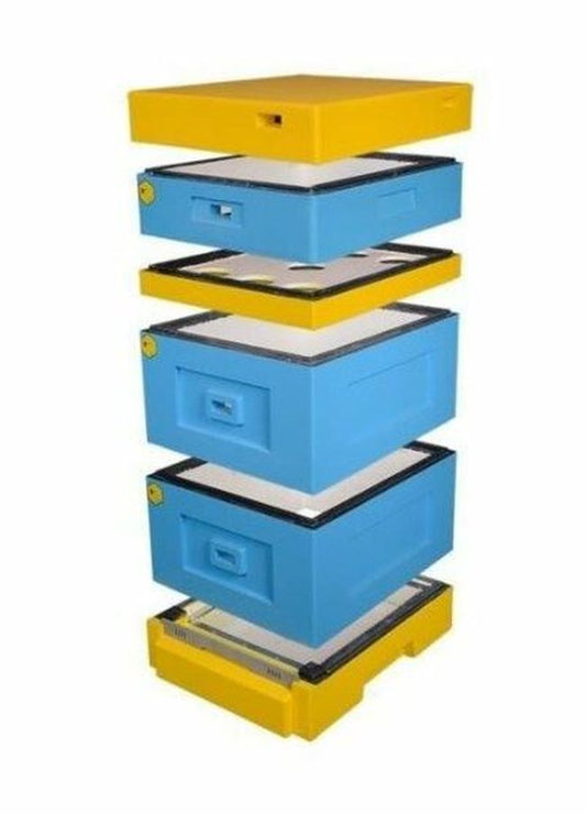 Stup din polistiren Langstroth cu fund antivarroua si magazie 3/4 si 1/2, Apis