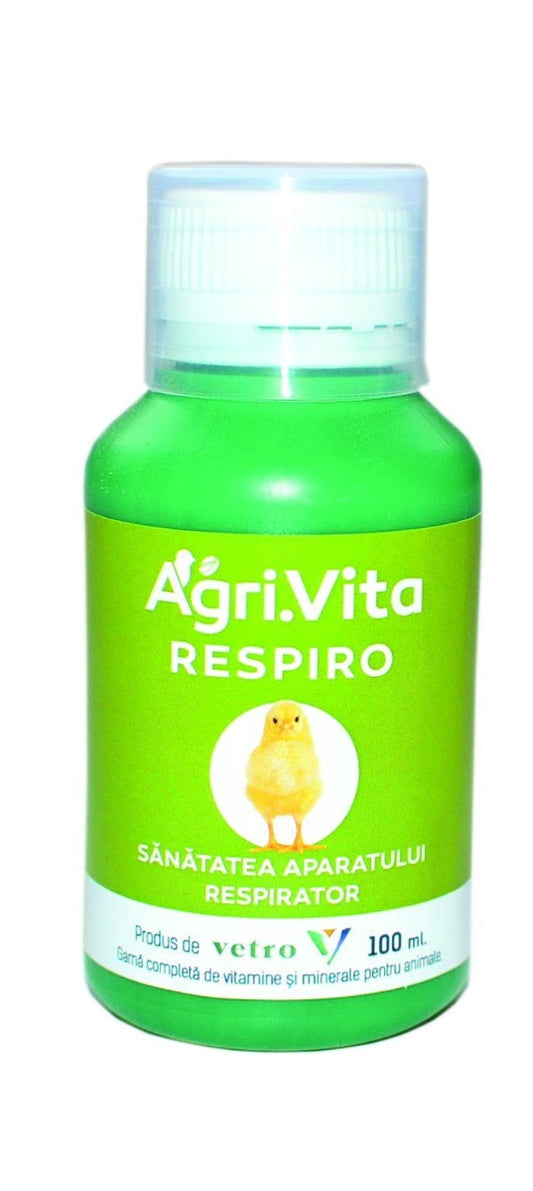 Supliment nutritiv veterinar pentru sistemul respirator Agri.Vita Respiro (100 ml), Agri.Shop
