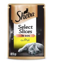 Hrana umeda pentru pisici adulte - pui in sos (85 g), Sheba Selection 
