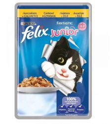 Hrana umeda pentru pisici Felix Fantastic Junior - pui (100 g), Purina