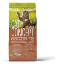 Hrana uscata pentru pisici - Dry Kitten (15 kg), Cat Concept
