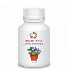 Ingrasamant organic pentru flori in ghiveci Flower Power (100 ml), SemPlus
