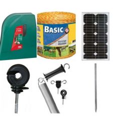 Pachet panou solar 20 w si gard electric 1000 m, Ako W